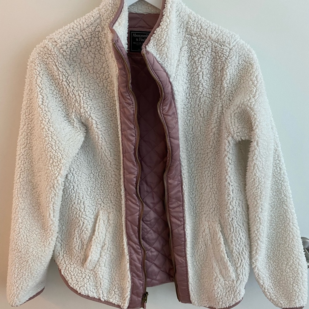 Abercrombie Sherpa zip up jacket